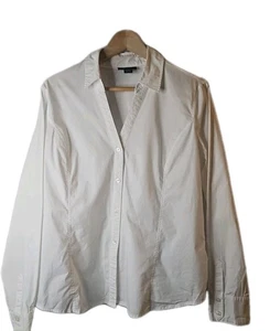 Metahor Crisp White Button Up Shirt Womens Extra Large XL - Picture 1 of 5
