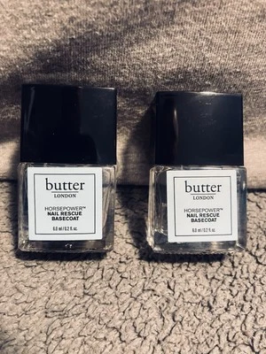 2 nuevas capas base de rescate de uñas Butter London Horsepower tamaño mini 0,2 fl oz oferta GR8 Foto 1 de 4