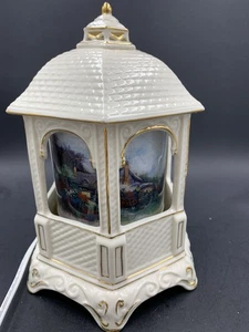 Thomas Kinkade Gazebo of Light Lighted Music Box Make a Wish Cottage 2005 WORKS - Picture 1 of 16