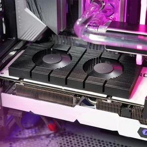 Refroidisseur de bâche de carte graphique, dissipateur thermique avec deux ventilateurs, réglable - Photo 1/7