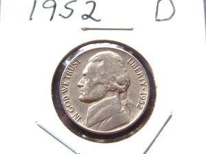 1952 (D) Jefferson Nickel - Picture 1 of 2
