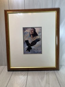Stampa nativi americani arte sud-ovest CUORE DELL'AQUILA Detha Watson incorniciata certificato di autenticità - Foto 1 di 6