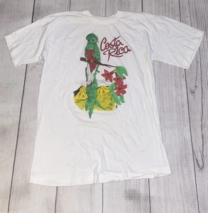 T-shirt vintage anni 80 90 punto singolo Costa Rica punto singolo taglia XL - Foto 1 di 11