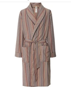 BNWT Paul Smith Cotton Striped Dressing Gown Robe Size M - Picture 1 of 18