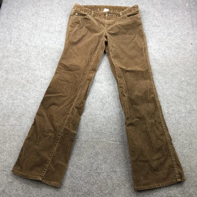 J Crew Pants Womens 2 Short Brown Corduroy Flare Favorite Fit Stretch Casual - Image 1 of 4