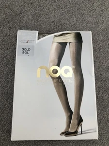 Noq Fantasy By Knittex Gold Metallic Gloss 5-XL 50 Denier Tights - Picture 1 of 5