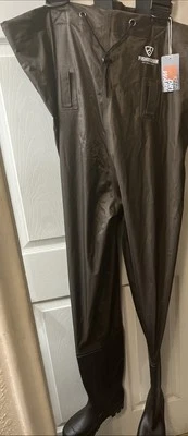 Fishing Waders for Men w/ Boots Chest Waders 2-Ply Nylon/Pvc Waterproof, Size 7 - Image 1 of 4