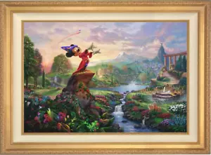 Thomas Kinkade Disney Fantasia 12x18 P/P Oil on Canvas - Picture 1 of 3