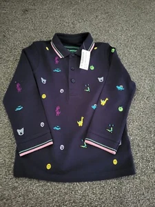 Boys Navy Bluzoo Polo Shirt - Picture 1 of 2