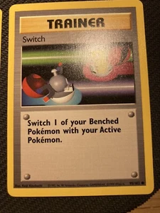 Switch 95/102 Pokemon Trainer Card! 1999 Base Set. MINT Condition! - Picture 1 of 2