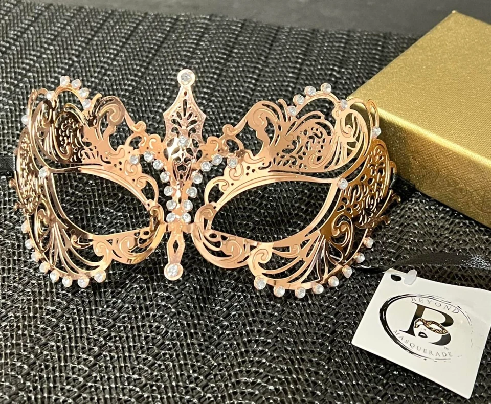 Rose Gold Extravagant Elegant Mask Venetian Party Prom Ball Masquerade Mask