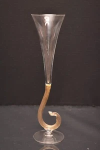 Union Street Glass Vintage HOMAGE 11" Champagne Flute Gold Mist Single Piece - Picture 1 of 7