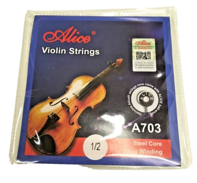 Corde Violino scala 1/2 Set da 4 Muta Acciao Pronta Consegna Violin Strings - Immagine 1 di 4