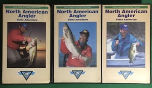 Set Of 3 North American Angler Video Adventure Fishing VHS Tapes *UNTESTED* - Bild 1 von 8