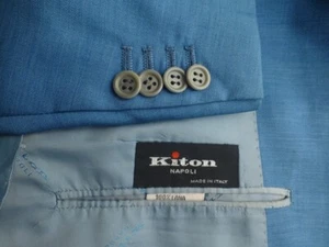 Kiton Blazer 54R/44R Blue Great Condition Jacket Sport Coat 54L/44L - Picture 1 of 13