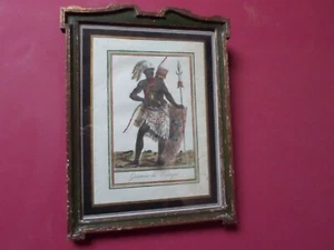 GRAVURE ANCIENNE 18 EME SIECLE GUERRIER DU SENEGAL - Photo 1/10
