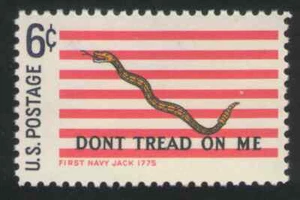 US. 1354. 6c. Historic Flag of First Navy Jack, 1775. MNH. 1968 - Picture 1 of 1