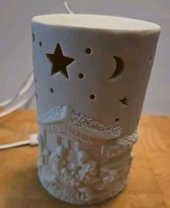 VTG JXS Christmas Scene Nativity Ceramic 3D Night Light Table Lamp Decor Holiday - Picture 1 of 8