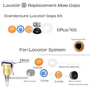 Dental Attachment Overdenture Abutment Locator Male Processing Caps Removable - Picture 1 of 83
