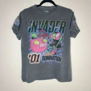 Invader Zim GIR Racing Boyfriend Fit Girls T-Shirt Size Small - Picture 1 of 4