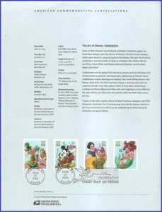 USA7 #3912-15 U/A SOUVENIR PAGE FDC Art of Disney - Picture 1 of 1