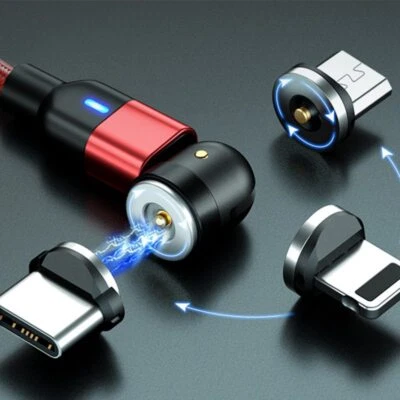 Type-C Micro Charging Adjustable 180°/360° Sync Data USB Magnetic iOS Cable - Image 1 of 4