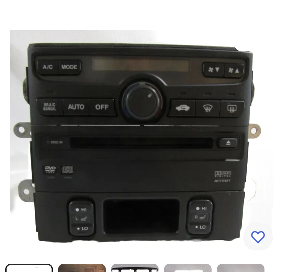 Honda Pilot 2003-2007 aire acondicionado calefacción control de clima y cambiador receptor reproductor de 6 CD Foto 1 de 1