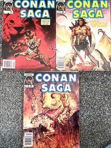 CONAN SAGA. NUMBER'S 30, 37 & 54. (3 VINTAGE MARVEL MAGAZINE 1989/1990 LOT) - Picture 1 of 16