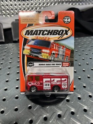 2001 Matchbox 95240 - #44 of 75 - Dennis Sabre Fire Truck - Airport Alarm NIP TH - Image 1 of 4