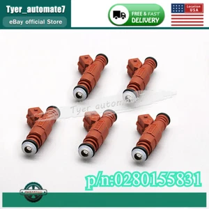 5PCS Fuel Injectors 0280155831 Fit For 1998-09 Volvo S60 S80 C70 XC90 2.4L 2.5L - Foto 1 di 7