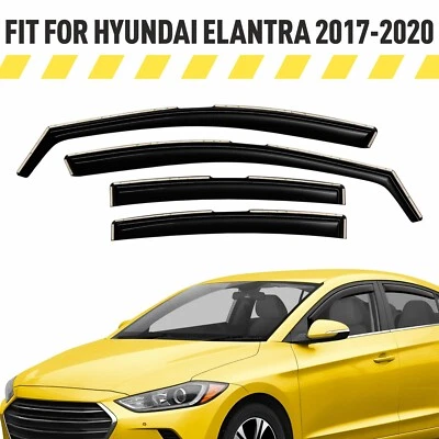 Protectores de lluvia viseras de ventilación para Hyundai Elantra 2017-2020 sedán Foto 1 de 4