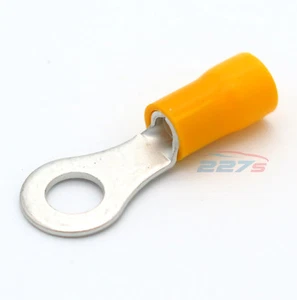 50x Yellow 6.4mm Insulated Anello Crimp Connector Terminals for Electrical - Picture 1 of 4