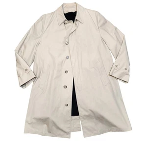 Vintage London Fog Maincoats Herren 42 L Alpaka Mohair Fellfutter Khaki Hellbraun Trenchcoat - Bild 1 von 17