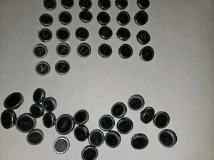 COMPLETE SET OF 49 ROYAL VINTAGE TYPEWRITER KEYS FLAT BACK CLEAN JEWELRY CRAFTS - Picture 1 of 5