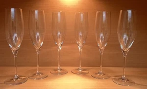 New 6 Rosenthal Studio Linie Champagne Glasses Flutes 8.5” Germany  - Picture 1 of 4