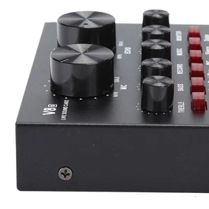V8 Live Broadcast Sound Card Mobile Phone USB Host Multifunction Computer Ka NEW - Afbeelding 1 van 12