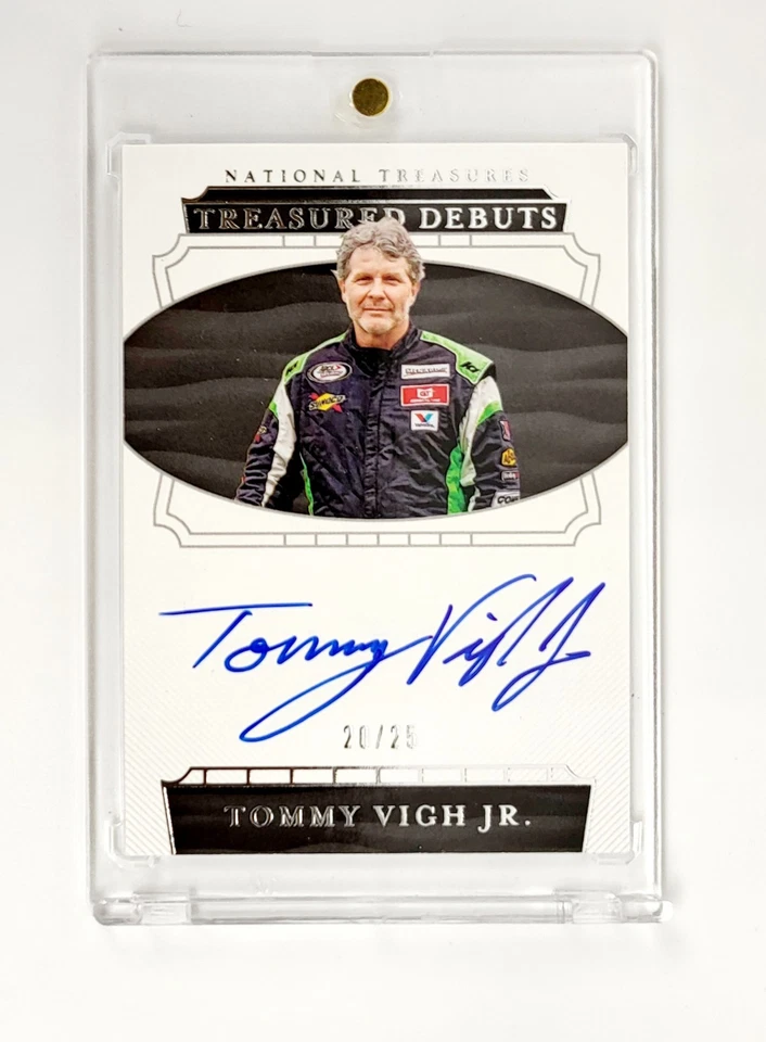 MINT #/25 AUTO 2020 National Treasures Tommy Vigh Jr. Treasured Debuts NASCAR  - Image 1 of 2