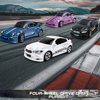 1/64 RC Car 2.4G 4WD Drift Mini Desktop Racing Car Radio Control Mini GTR Model - Image 1 of 4