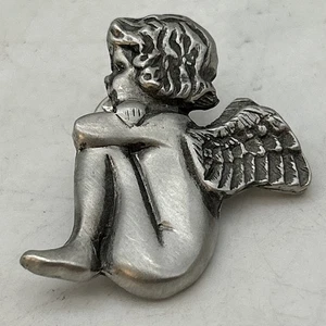 Lindsay Claire Designs Zinn Engel Cherub Brosche Anstecknadel markiert LCD 1-1/4" - Bild 1 von 6