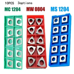 MW0804 MS1204 MC1204 Turning Tool CNC Carbide Shims Carbide Shim Trigon 10PCS - Picture 1 of 58