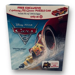 Cars 3 Blu-ray + DVD 2017 Target Edition with Puzzle Car - New & SEALED - Picture 1 of 7
