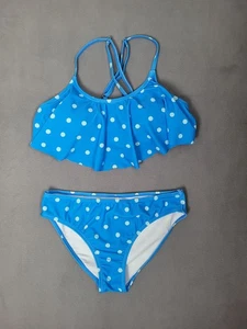 Girls Two Piece Bikini Set Ruffle Falbala Swimsuit Size 13/14 - Picture 1 of 8