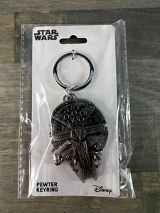 Disney Star Wars Millennium Falcon Pewter Keychain - Picture 1 of 4