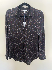 POPSUGAR Blouse Button Up New With Tags Small Star Design - Picture 1 of 4