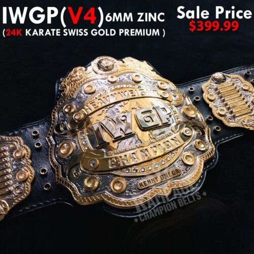 IWGP (V4) Heavyweight Wrestling Championship 24k Karaté Suisse Or Ceinture Premium 