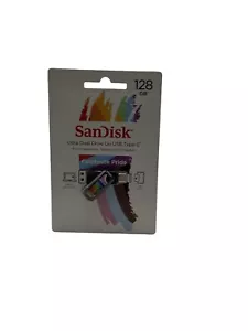 BRAND NEW - SanDisk 128GB Ultra Drive Dual Go USB Type-C Drive - Rainbow - Picture 1 of 2