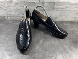 Sas Heels Women 8 M Sonyo Shoes Black Leather Slip On Comfort Kitten Pumps Work - Picture 1 of 17