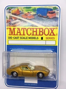 Matchbox Lesney Phantom #33 Custom Lamborghini In Gold Disc Wheels Blister Pack. - Picture 1 of 6