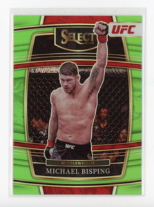 MICHAEL BISPING 2022 Panini Select UFC #82 CONCOURSE NEON GREEN PRIZM 43/49