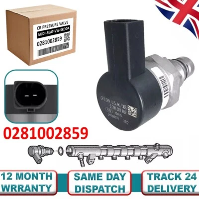 FUEL RAIL PRESSURE RELIEF VALVE For AUDI A3 A4 A5 A6 A8 Q3 Q5 Q7 TT 2.0 3.0 TDI - Image 1 of 4